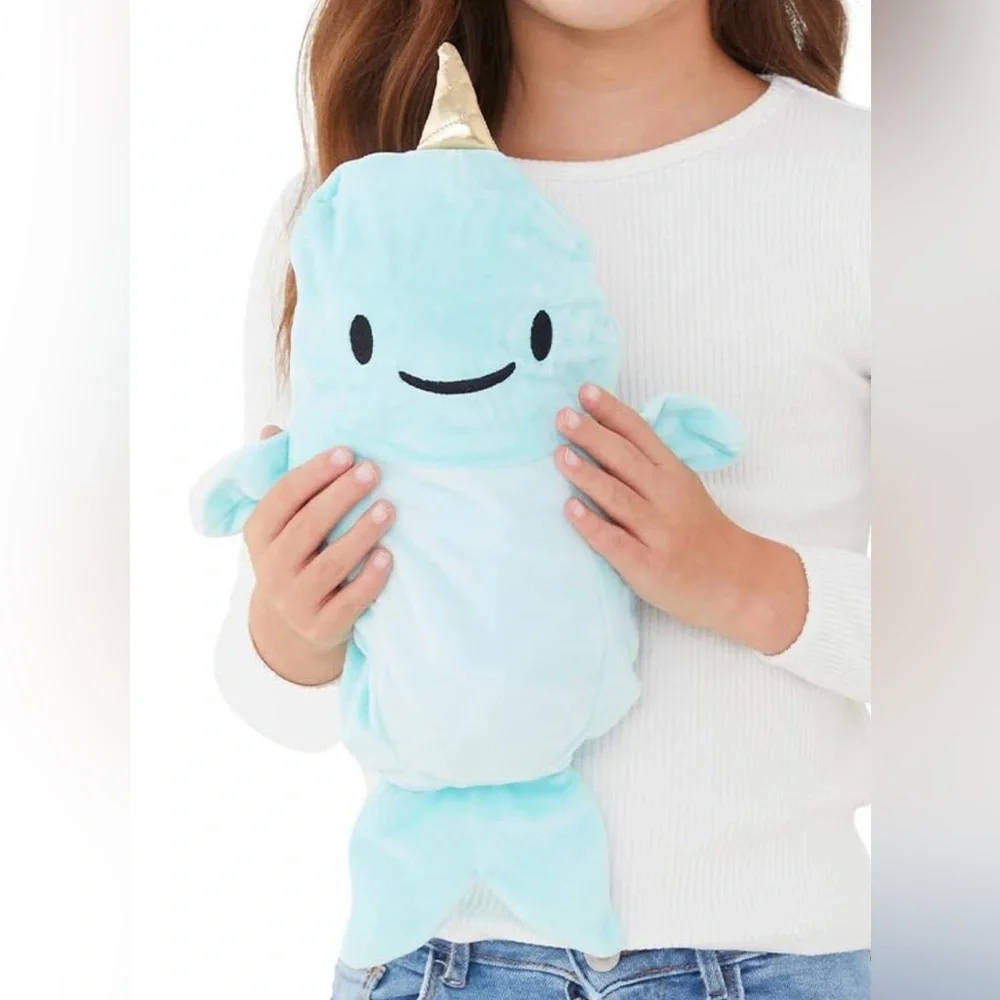 Aqua Narwhal‎ Plush Toy with Gold Horn 4-5 years